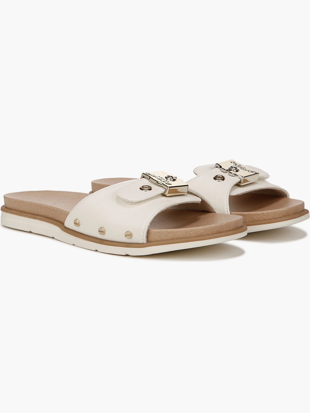 NEW Dr. Scholl's Nice Iconic Slide Sandal in White, Size 7.5 - Picture 2 of 10